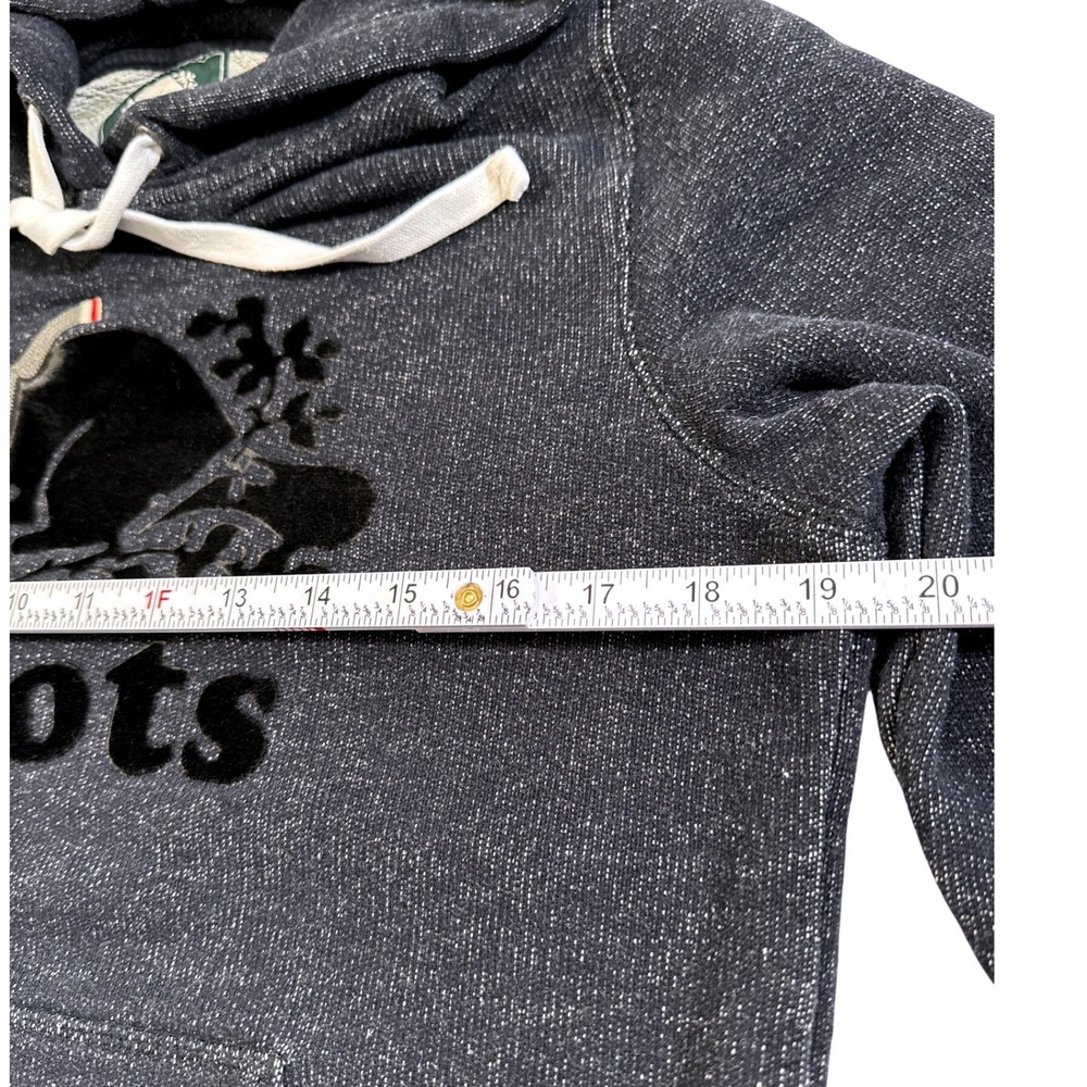 ROOTS Salt & Pepper Hoodie Set Women's S Grey-Navy Beaver Scarf Earmuffs Small - Picture 10 of 14